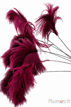 Rispe Strauß - 35-40 cm - bordeaux-naturgrau